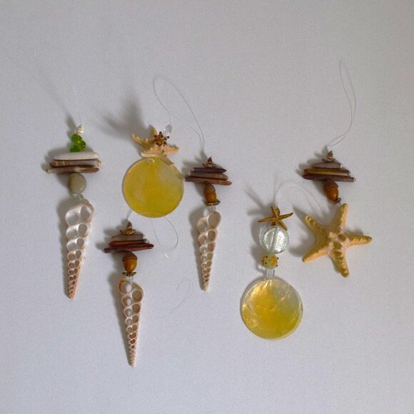 Set of 6 Costal Beach Ornaments - Picture 1 of 8